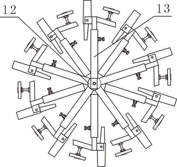 Rotary seedling-transplanting hole-digging machine