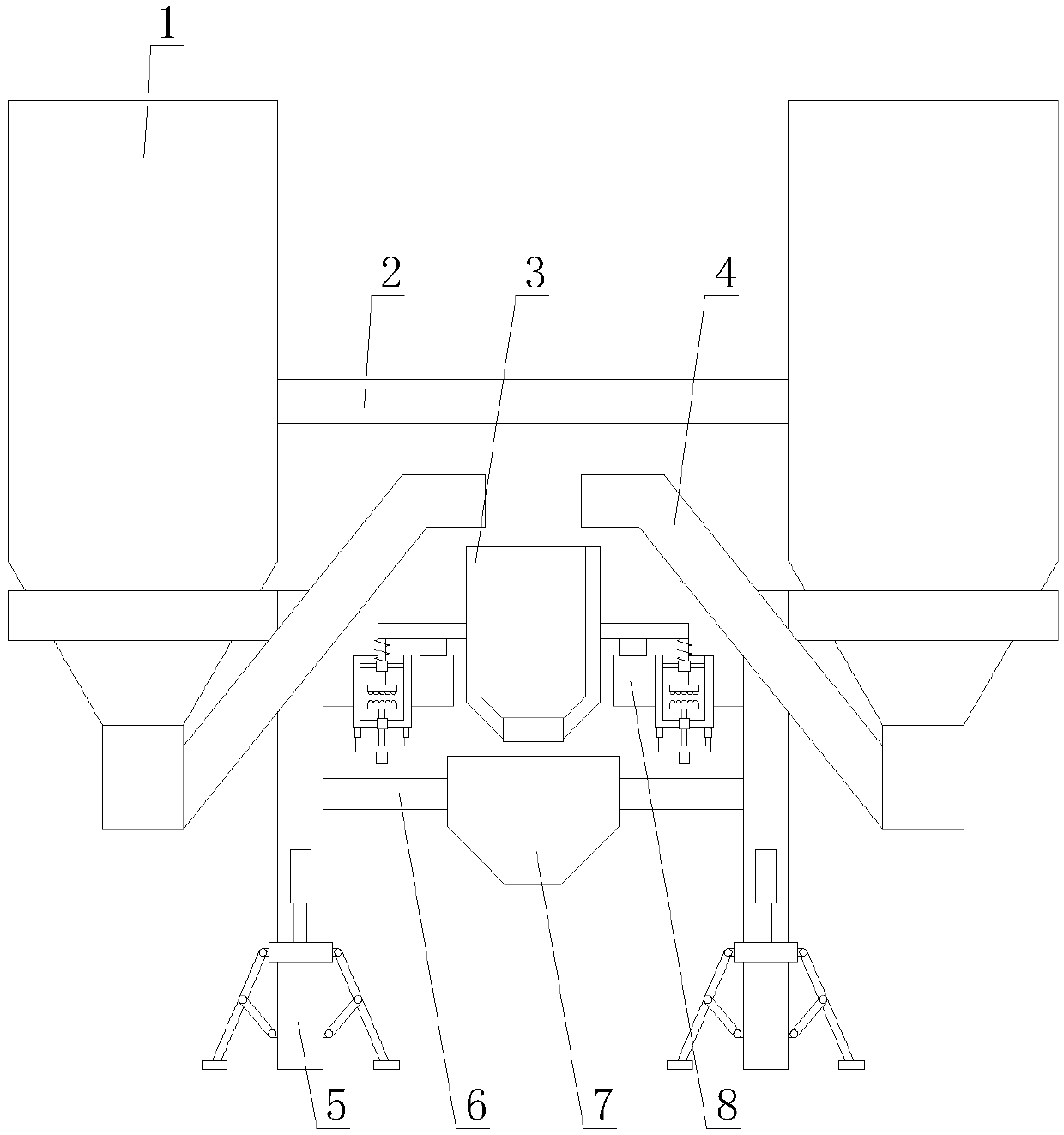 Precise weighing practical concrete stirring device