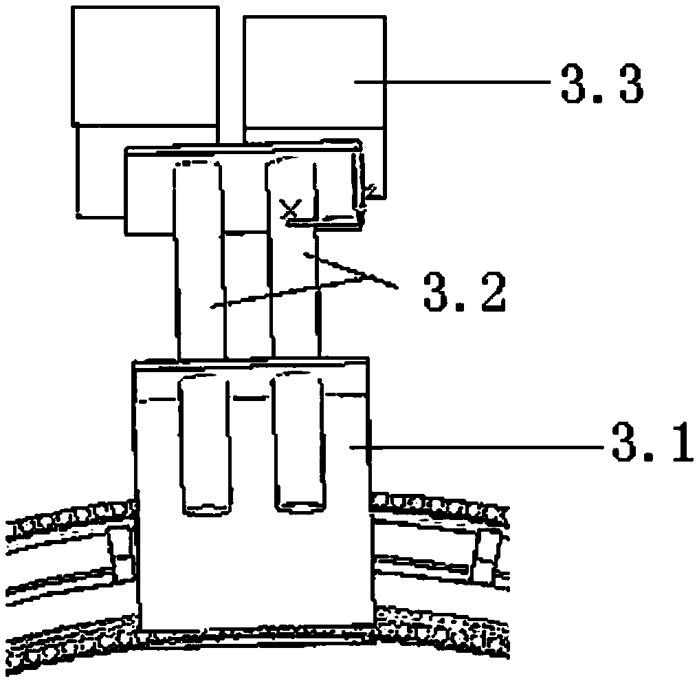 3D positioning device and method for formulating follow-up guide rail curved surface based on shape of engineering structure