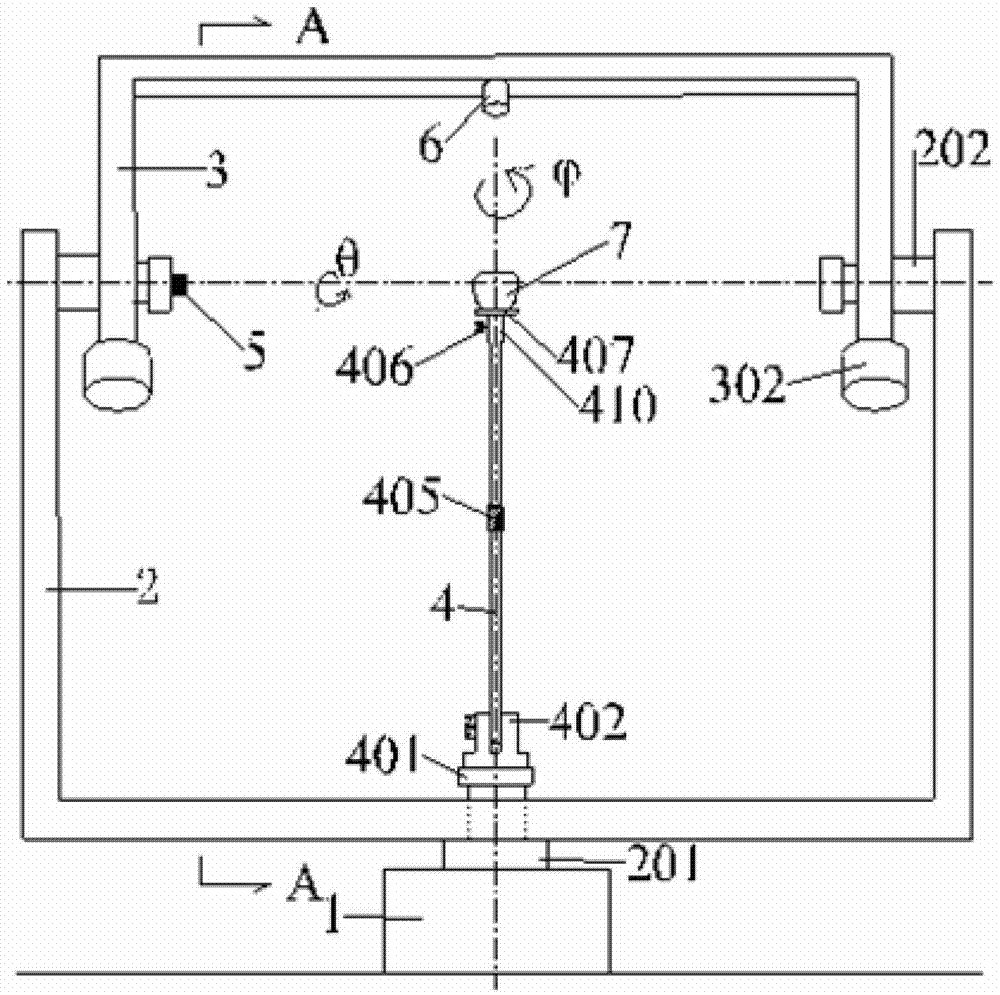 Fixed light source type full space distribution photometer