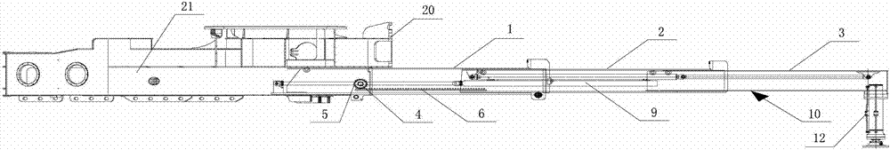 Installation structure of multi-stage telescopic outriggers and engineering machinery