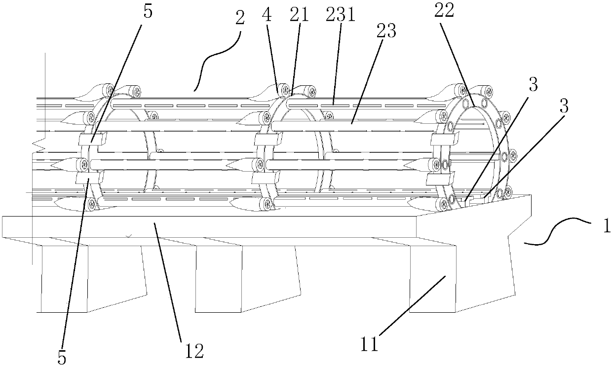 Low-wind-drag pipeline type track and launch vehicle spacecraft launching system