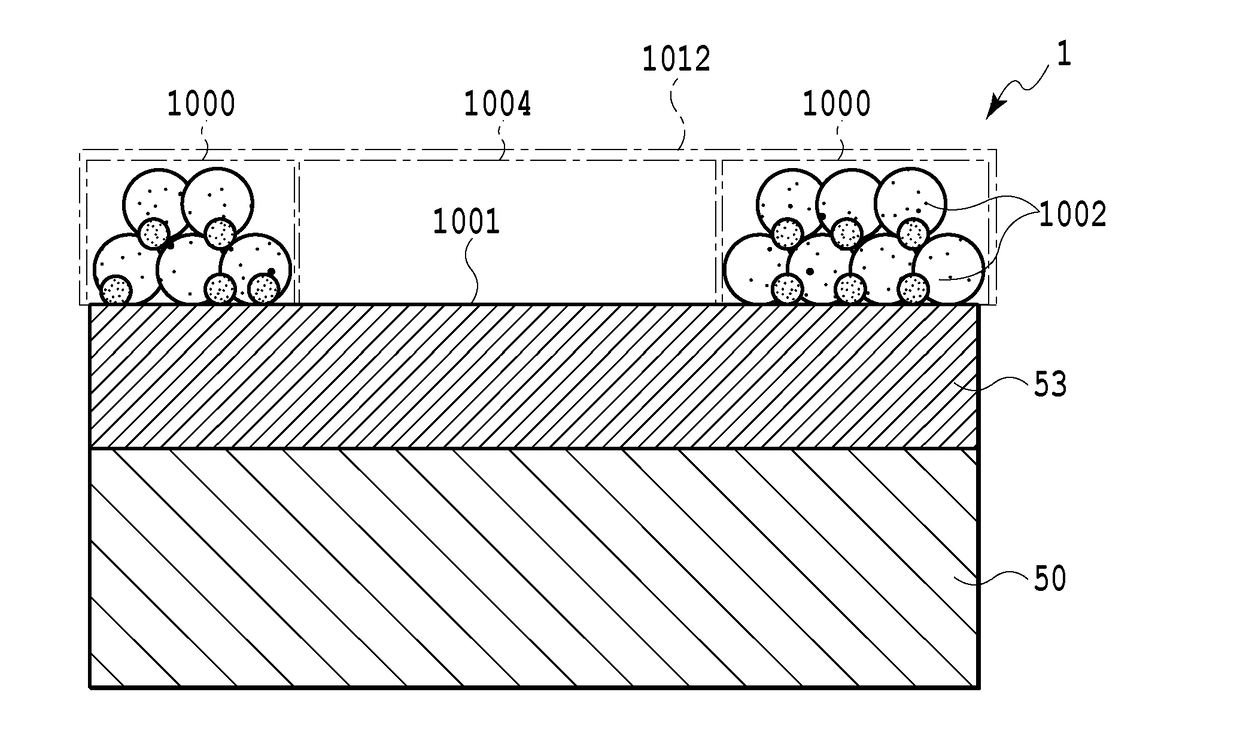 Transfer material, printed material, manufacturing apparatus for printed material, and manufacturing method for printed material