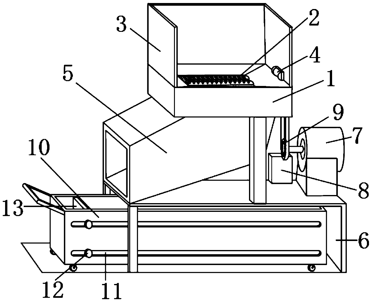 Waste collecting device for paper product processing equipment