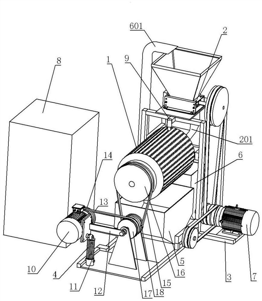 Energy-saving corncob crushing and furfural processing integrated equipment