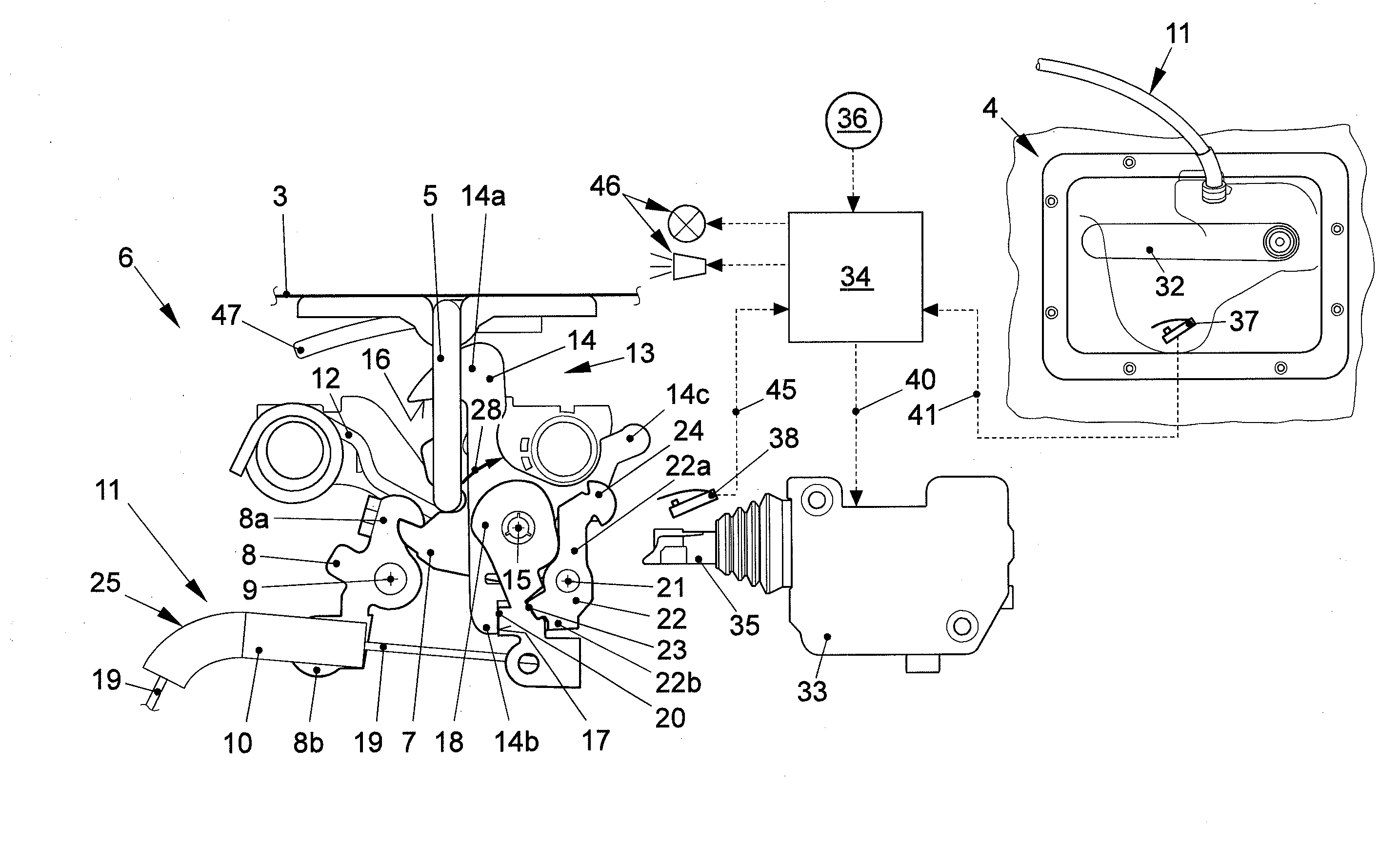 Emergency release locking system, vehicle thereto, and method for operating the locking system