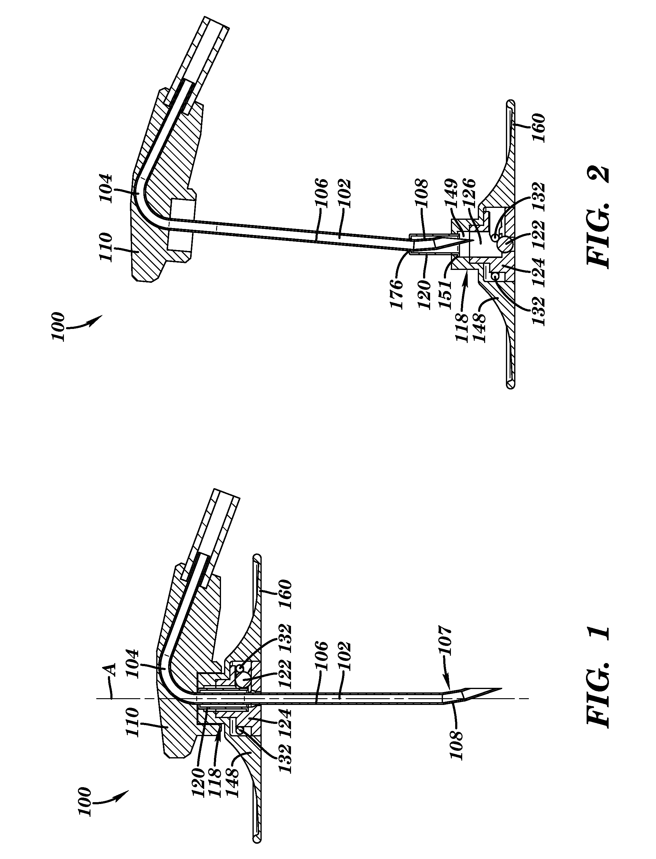 Needle-based medical device and related method