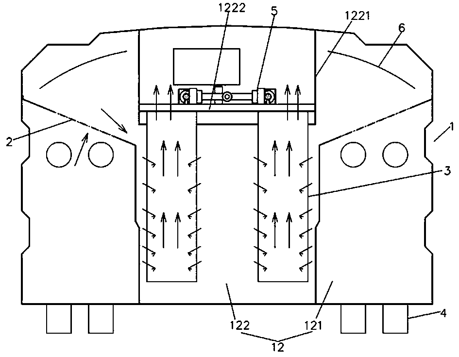 Vacuum sweeper truck bed and vacuum sweeper