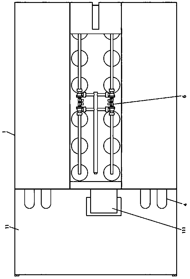 Vacuum sweeper truck bed and vacuum sweeper