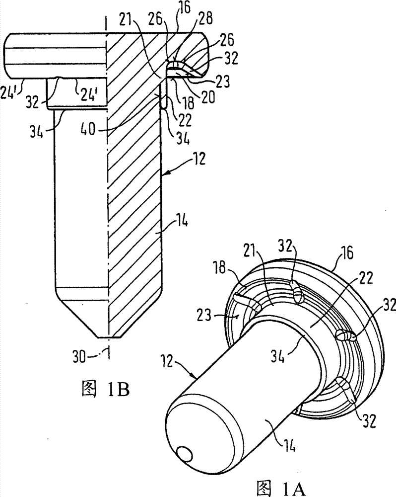 Connecting element, part assembly and method for forming the part assembly