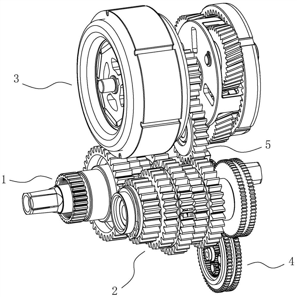 Centrally-mounted variable-speed motor