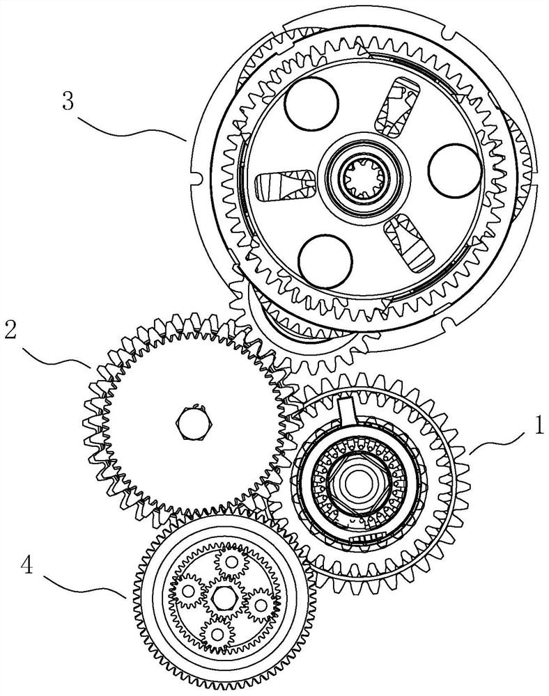 Centrally-mounted variable-speed motor