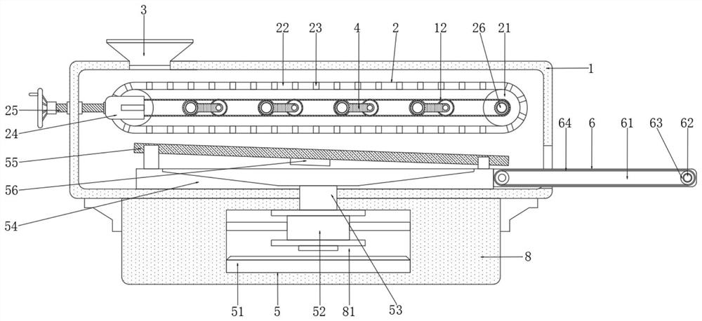 Novel grain transportation machine capable of removing impurities from grain and impurity removing method