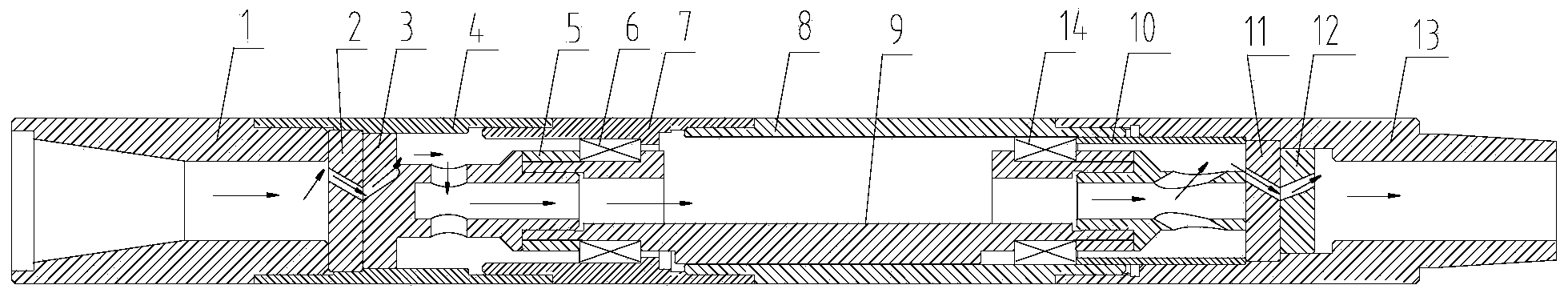 High-temperature resistant vibration tool for horizontal well