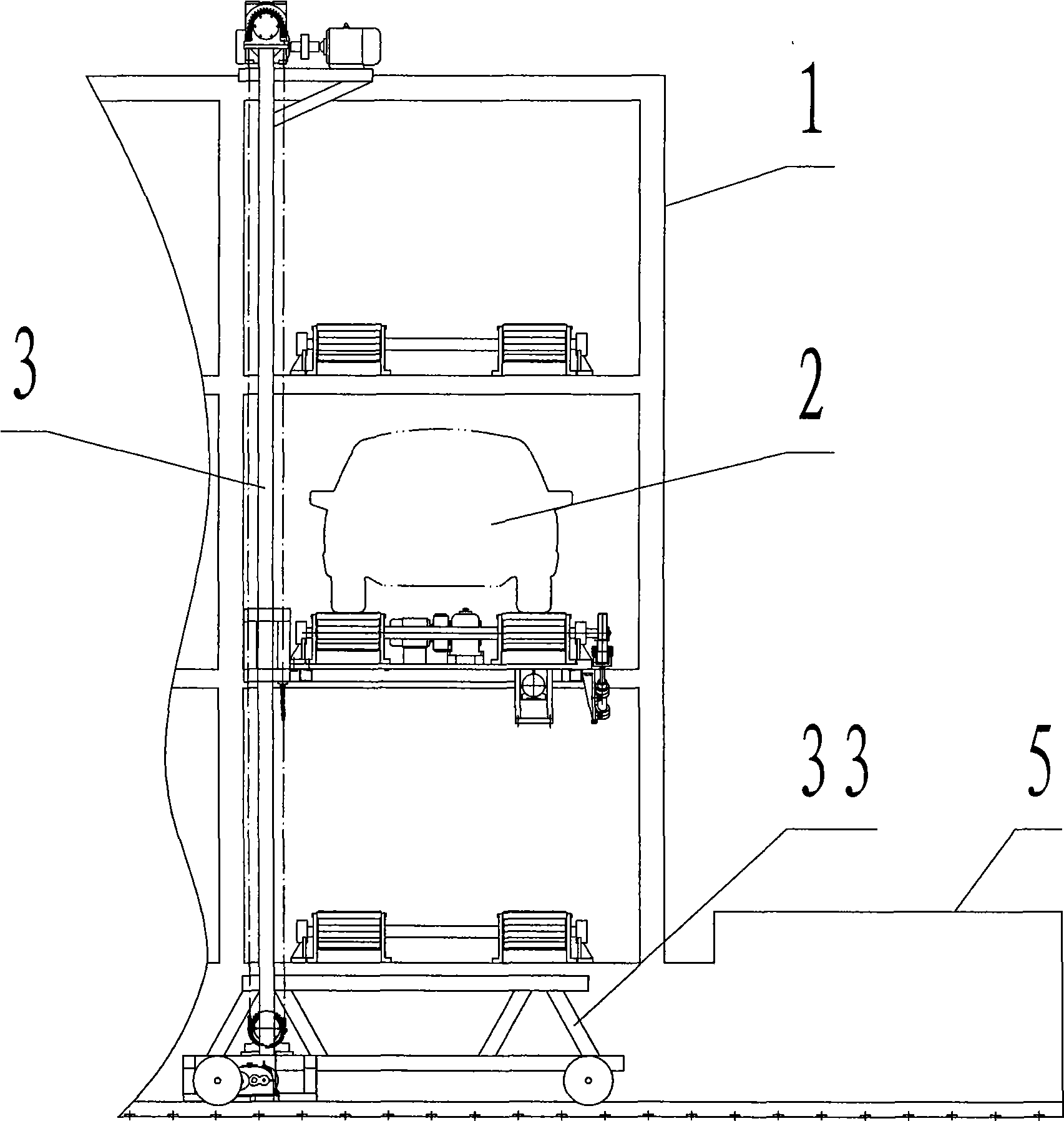 Vehicle piler for multi-storied garage