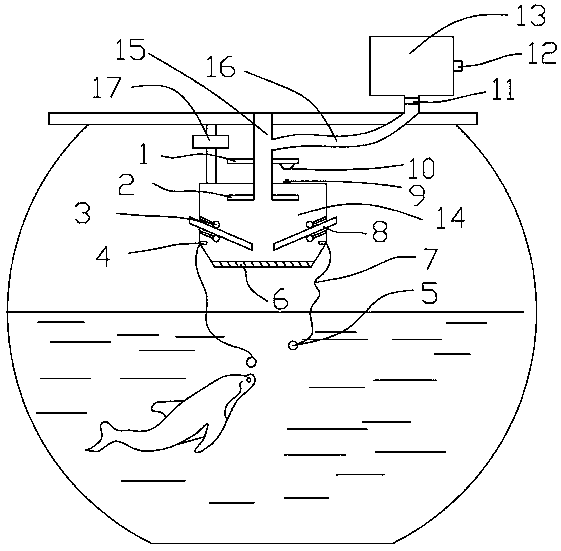 High-efficiency goldfish bait feeding device