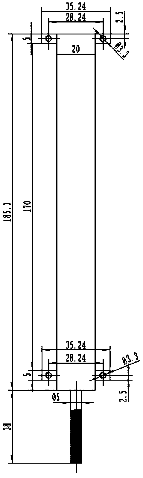 Supporting device for superalloy thin-wall thin glass pipe dense array brazing