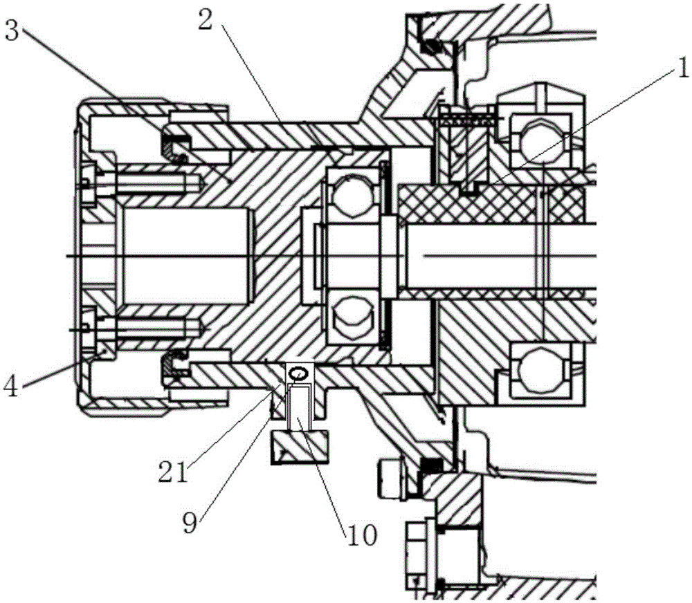 Automatic locking structure of adjusting screw rod for flow-adjustable metering pump