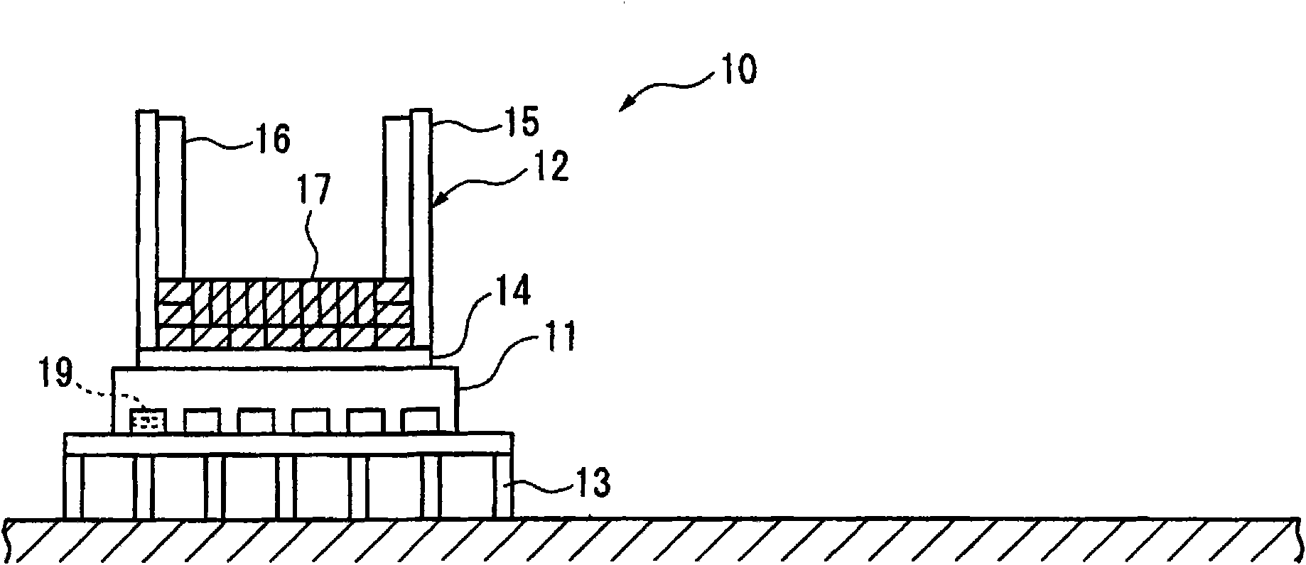 Blast furnace bottom structure