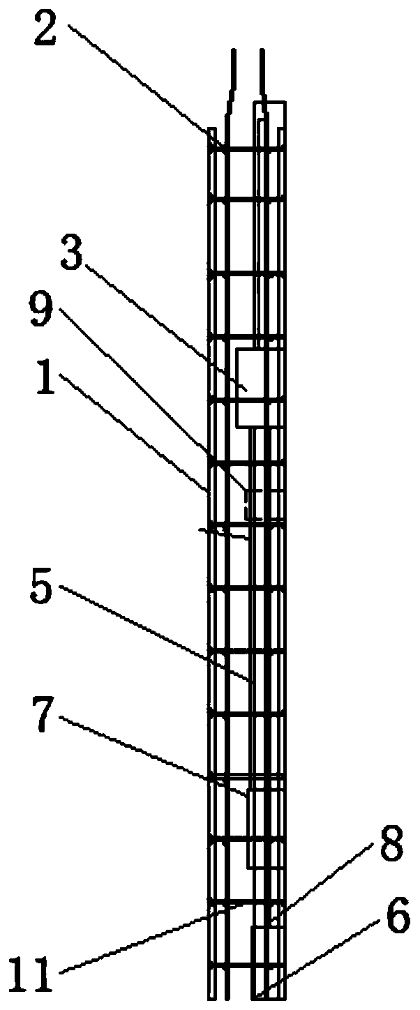 Steel bar and form integrated wall assembly type electrical system