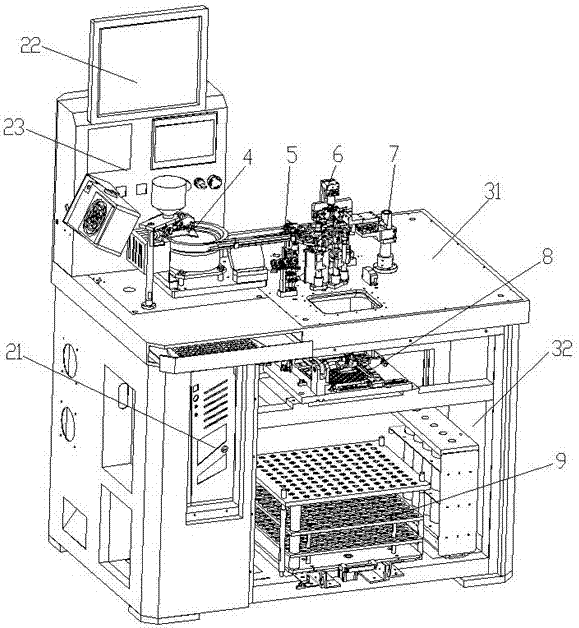 A fully automatic patch led rapid feeding spectroscopic color separation machine and its working method