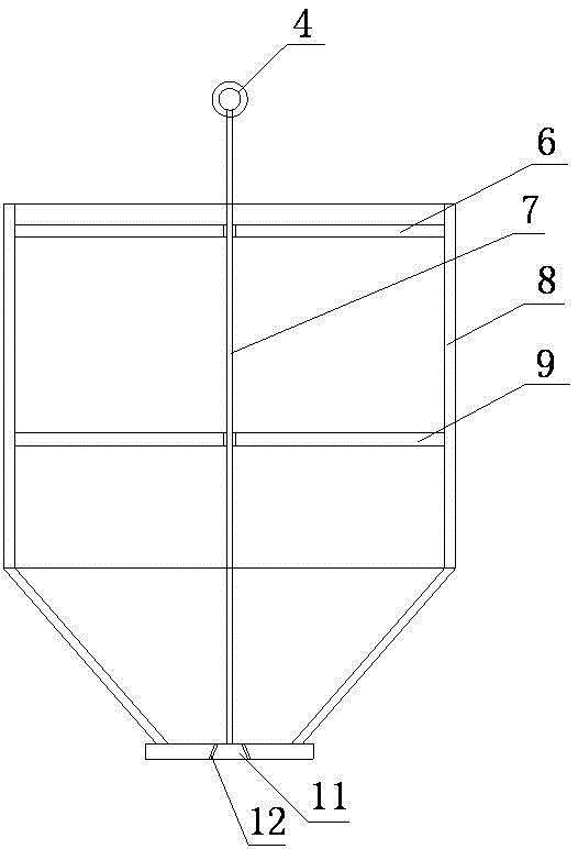 Self-unloading type material shifting and transporting hopper