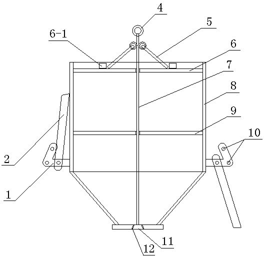 Self-unloading type material shifting and transporting hopper