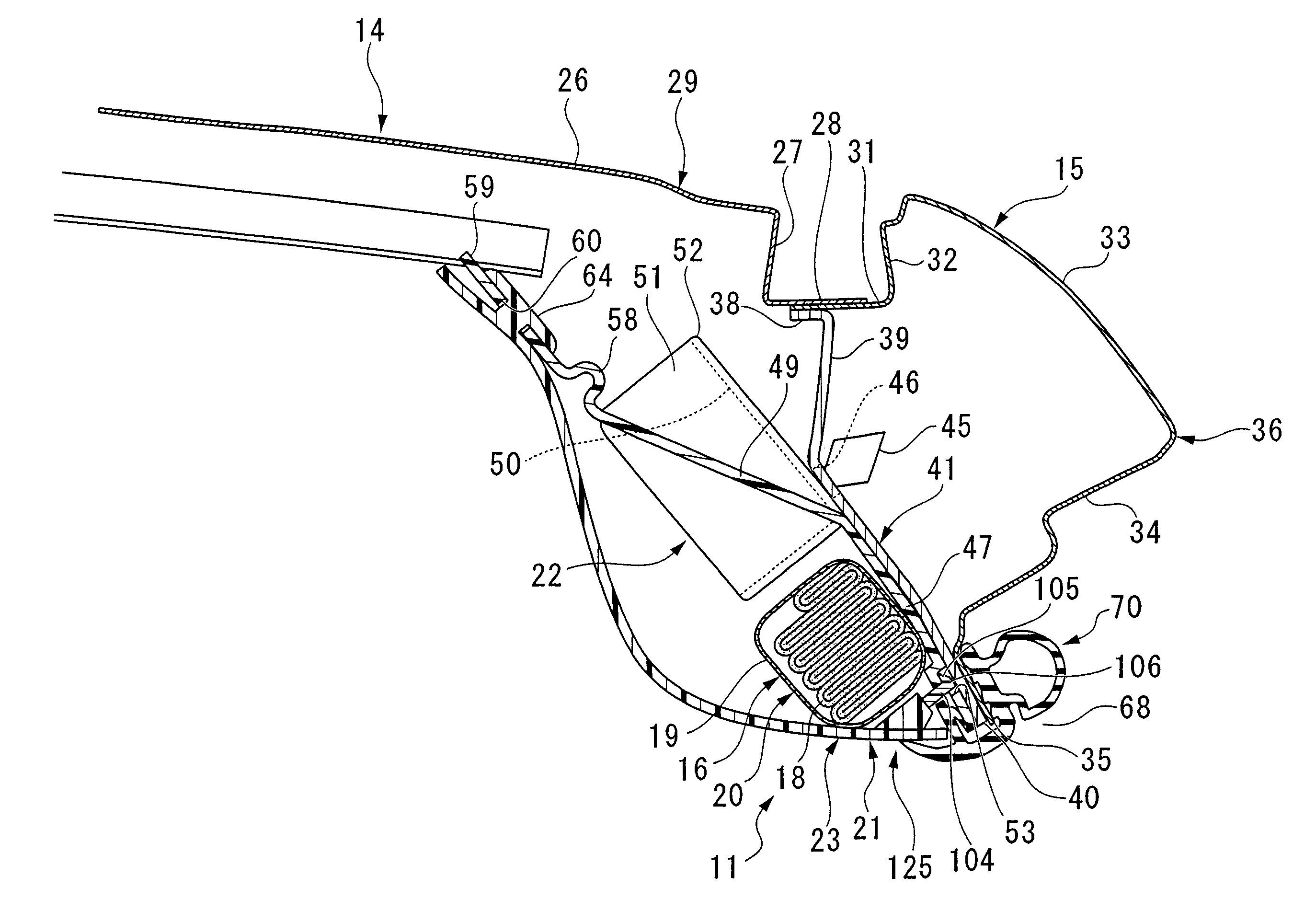 Airbag apparatus having easily-bending portion formed in back-side cover