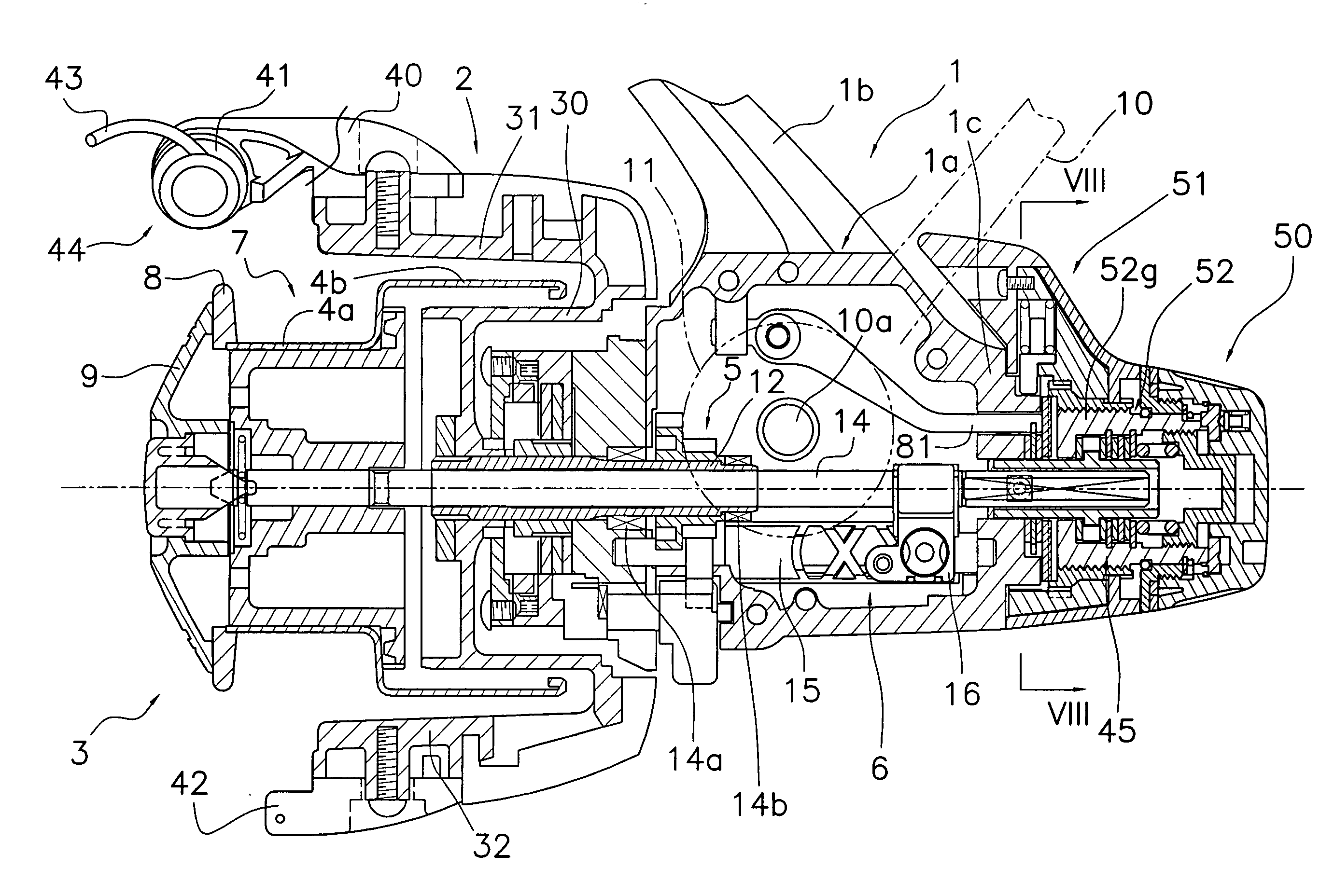 Rear drag operation structure for a spinning reel