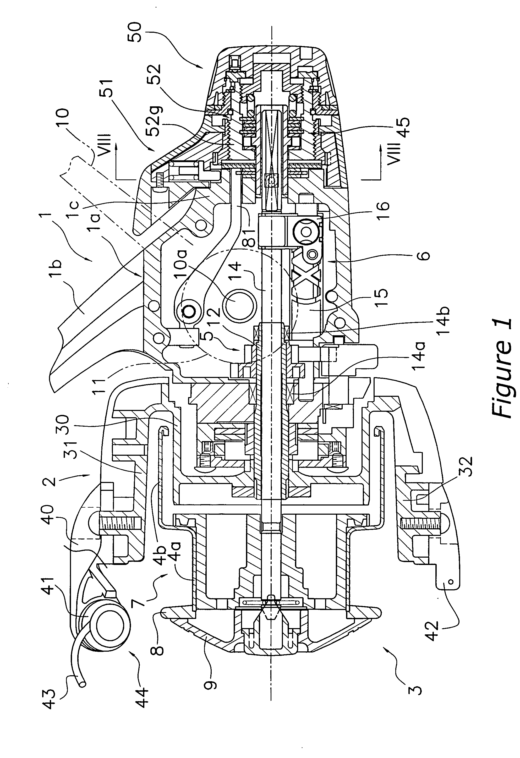 Rear drag operation structure for a spinning reel