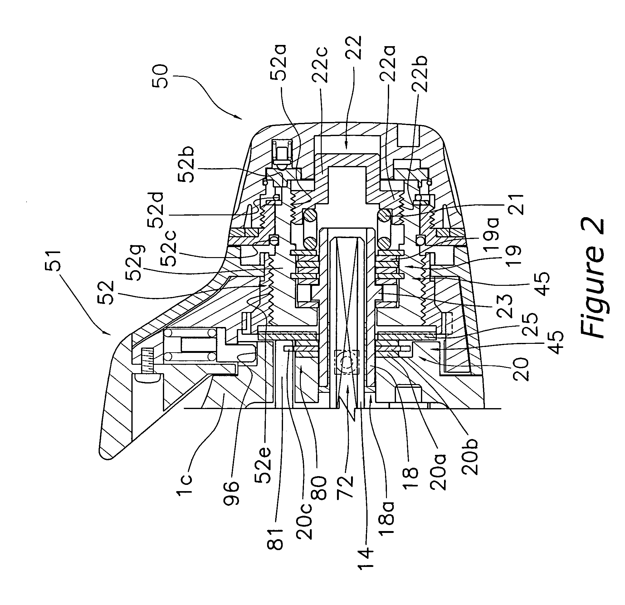 Rear drag operation structure for a spinning reel