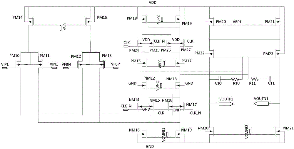 Current feedback type instrument amplifier with low power consumption and low noise