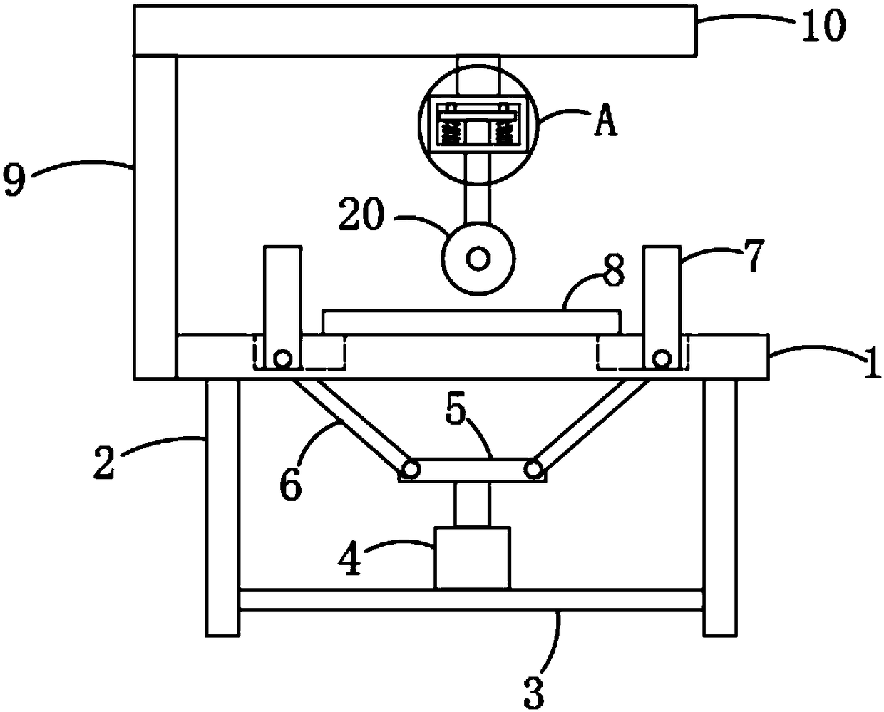 Wood plate cutting device for office chair production