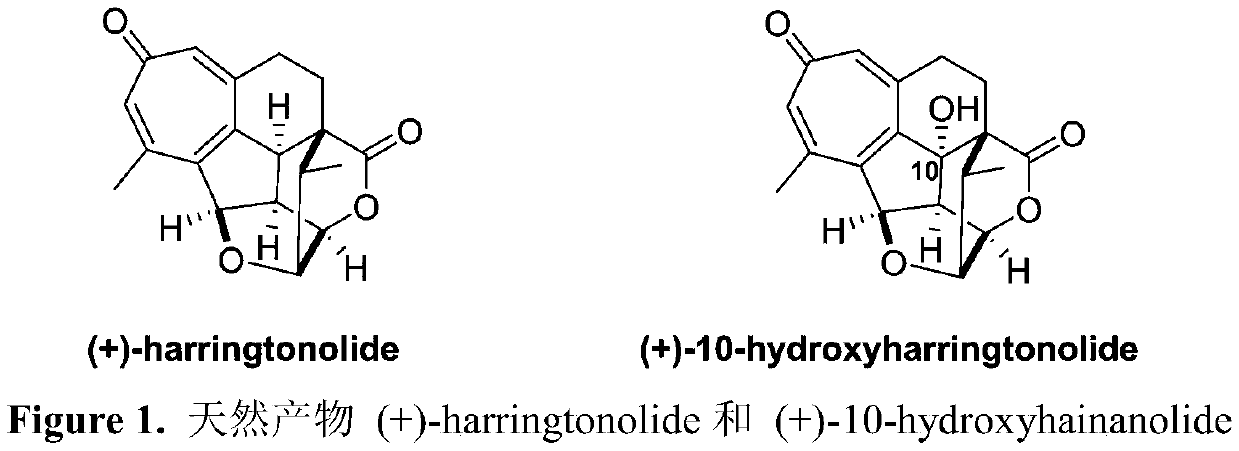 Preparation method for tricyclic core skeleton of cycloheptatrienone natural product