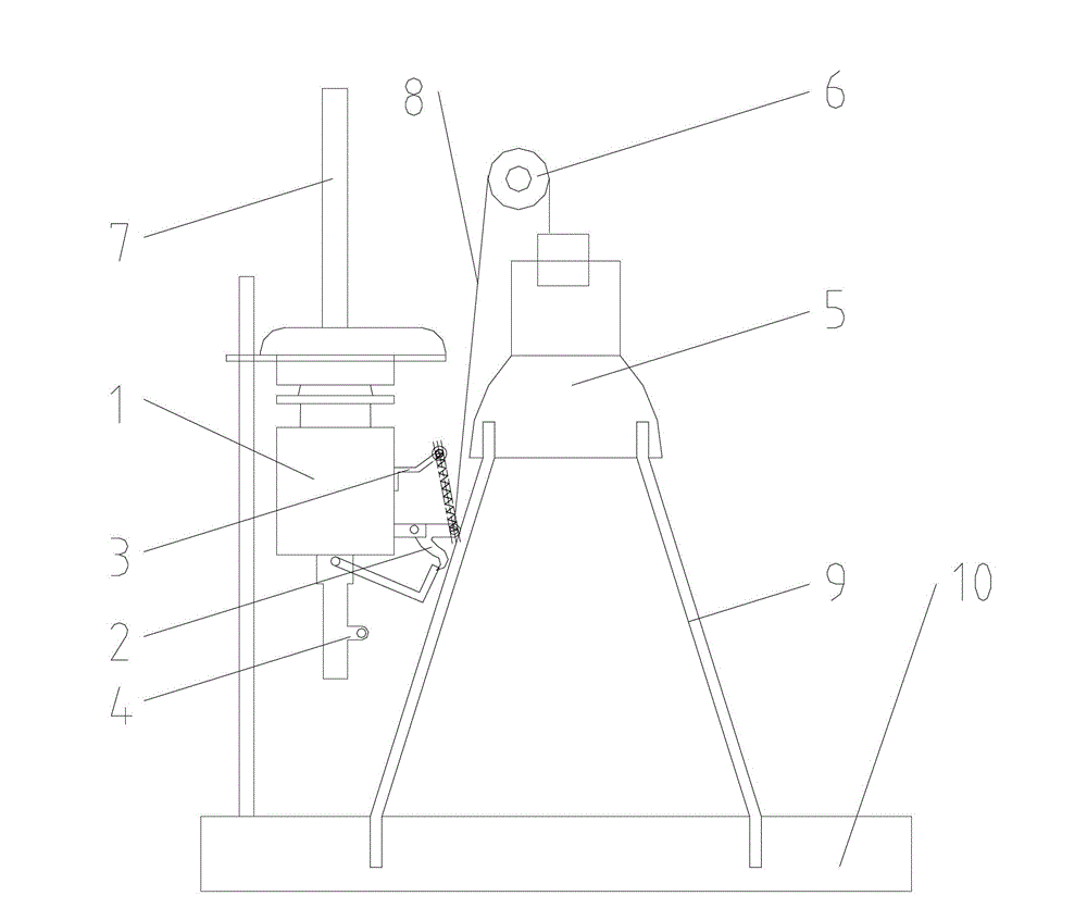 Anti-falling safety device with lifting scaffold