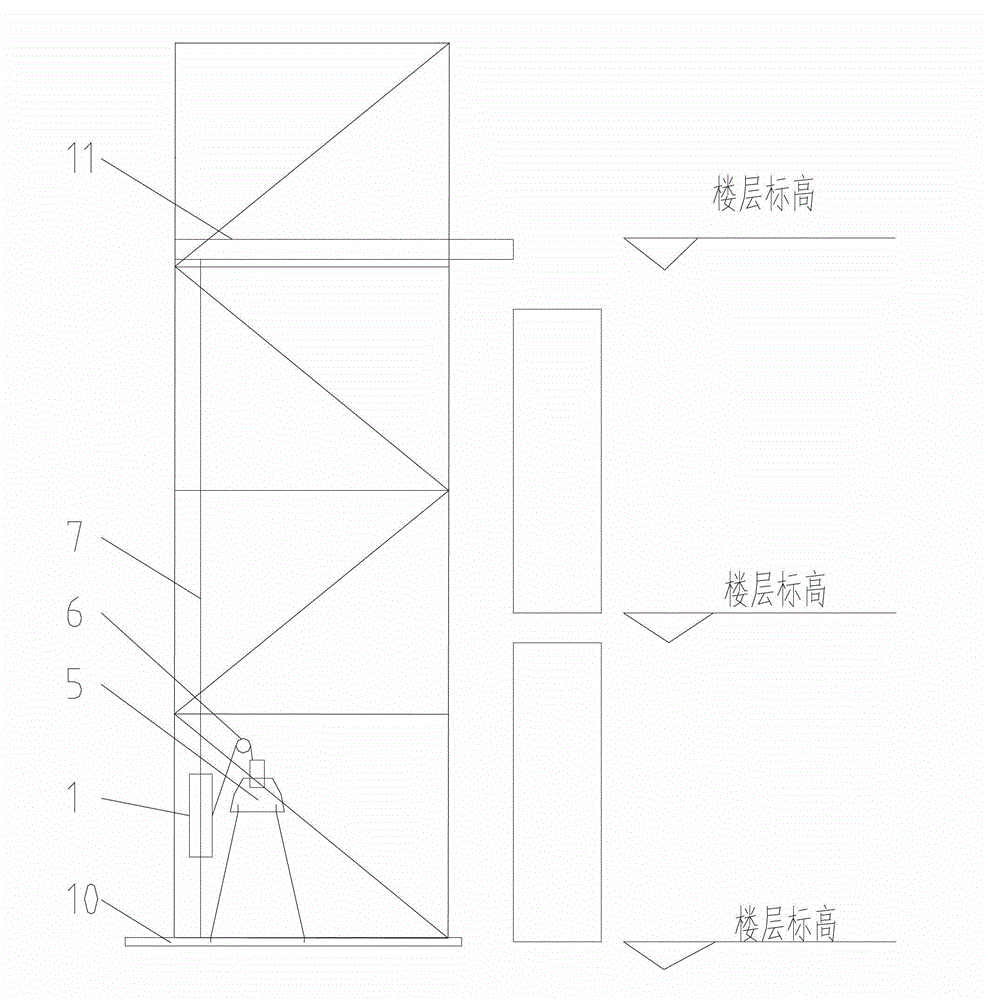 Anti-falling safety device with lifting scaffold