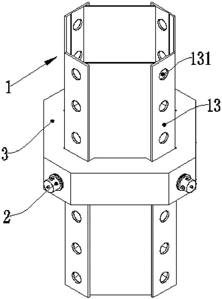 Octagonal pile leg provided with safe floating mechanism