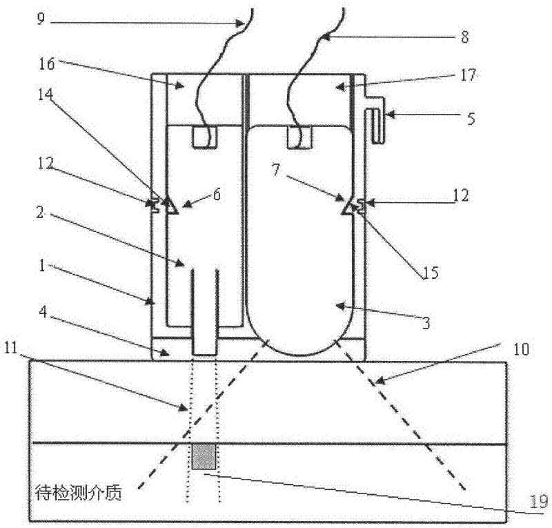 Composite probe for elasticity measurement