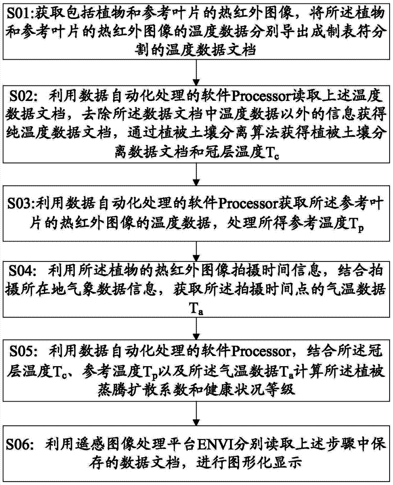 Plant health state detection method based on thermal imaging technology