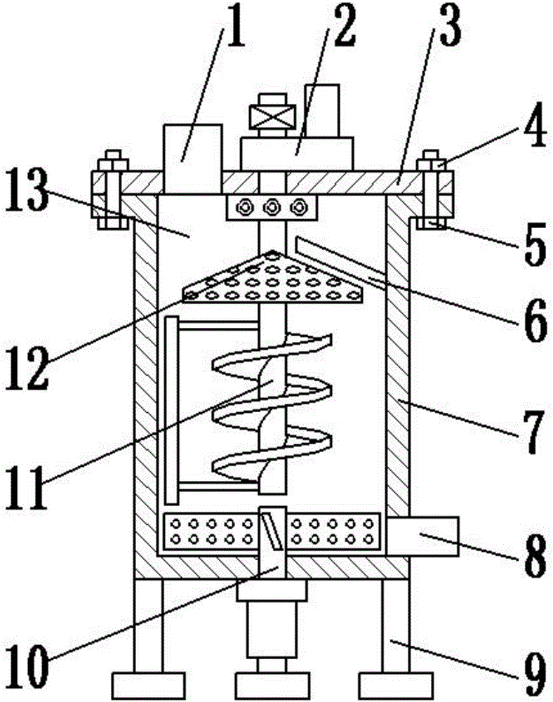 Construction concrete mixing tank with double stirring apparatuses