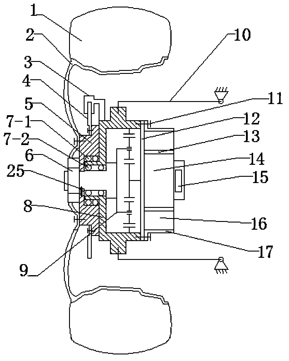 Hub motor driving device