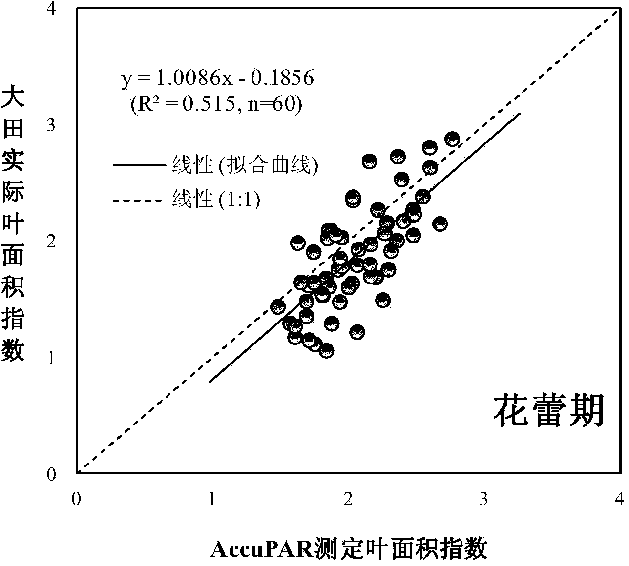 Rapid lossless measuring method for cotton leaf area index