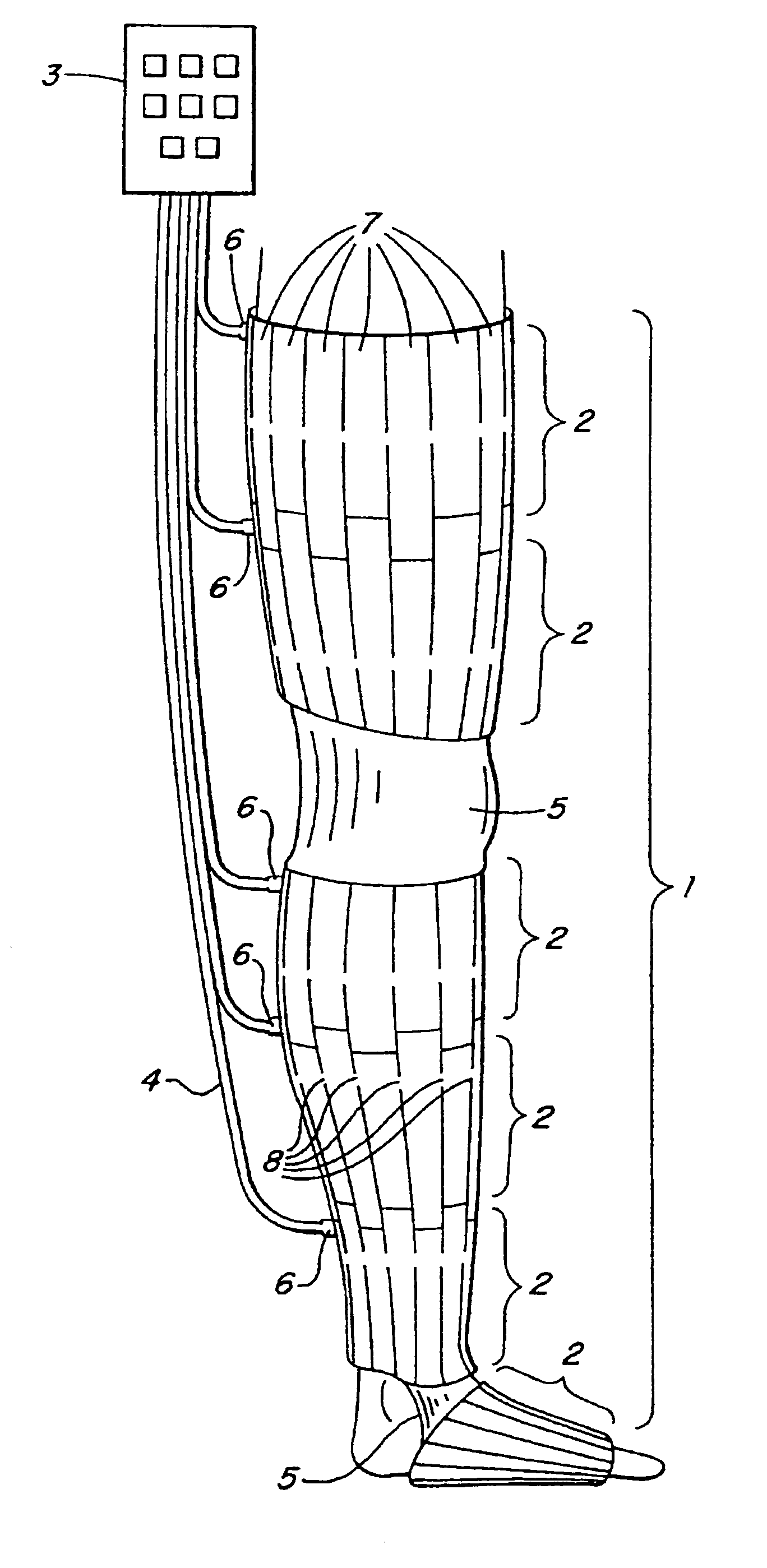 Automatic portable pneumatic compression system