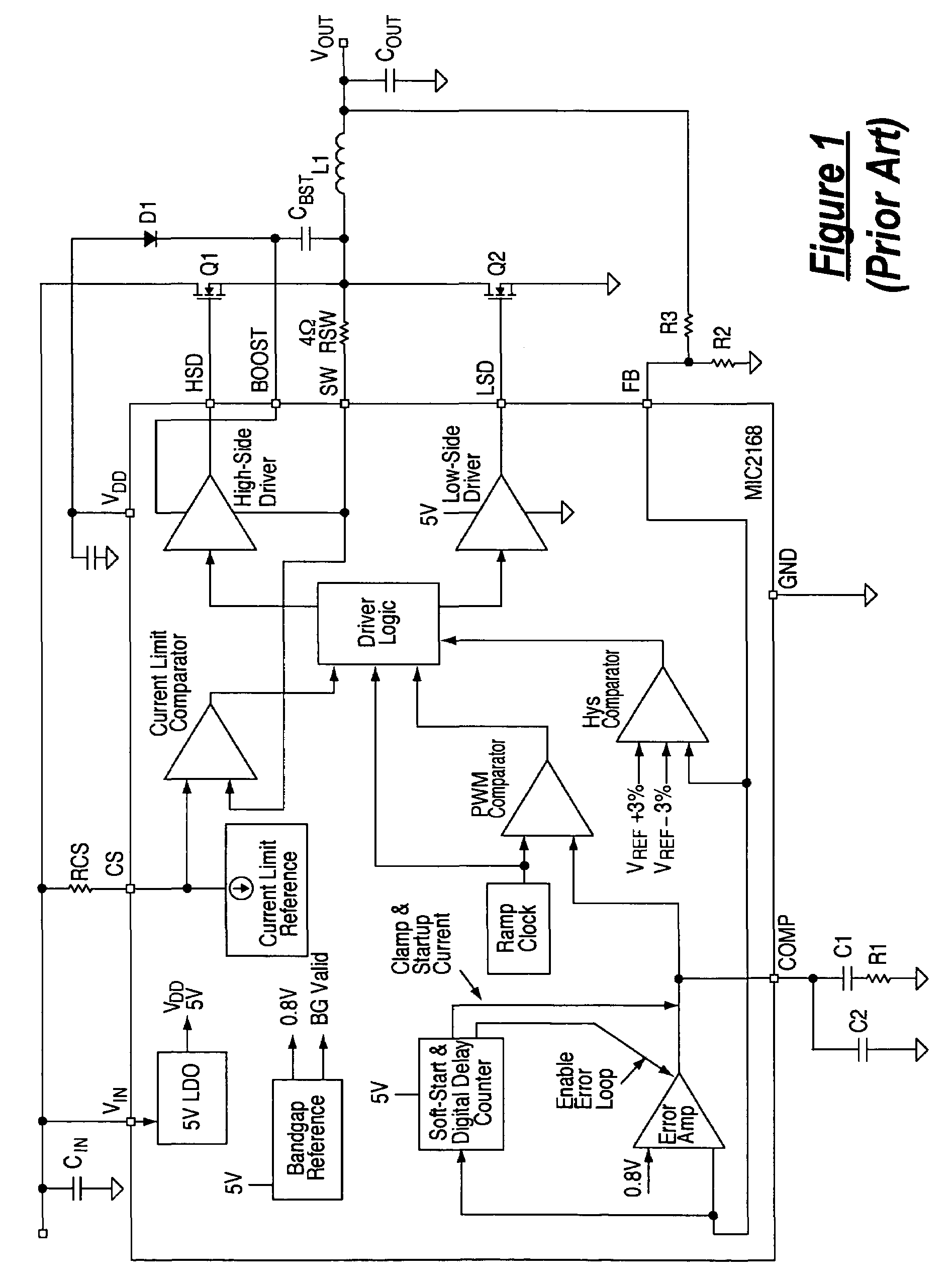 Control circuit for monitoring and maintaining a bootstrap voltage in an N-channel buck regulator