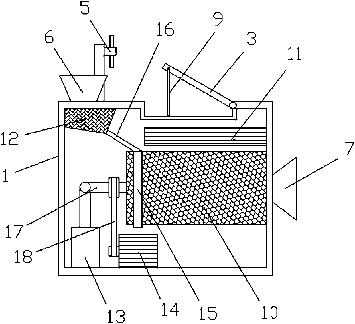 Tea leaf de-enzyming device for generating electricity by means of solar energy and wind energy