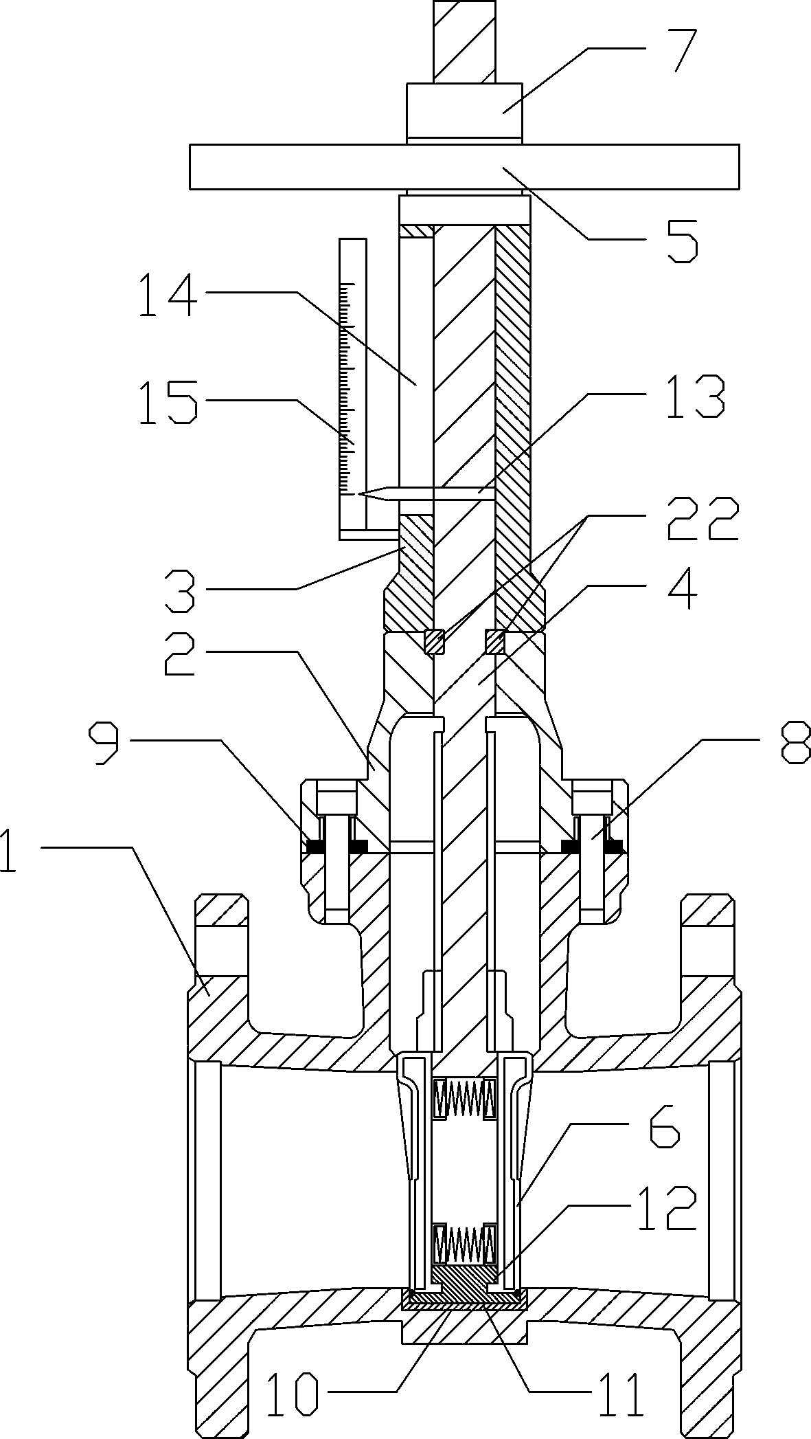 Gate valve with high sealing performance