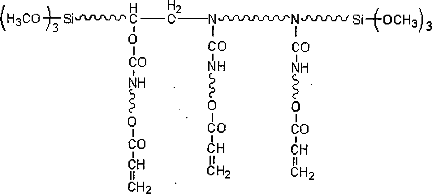 Three-functionality-degree organosilicon polyurethane acrylate and synthetic method thereof