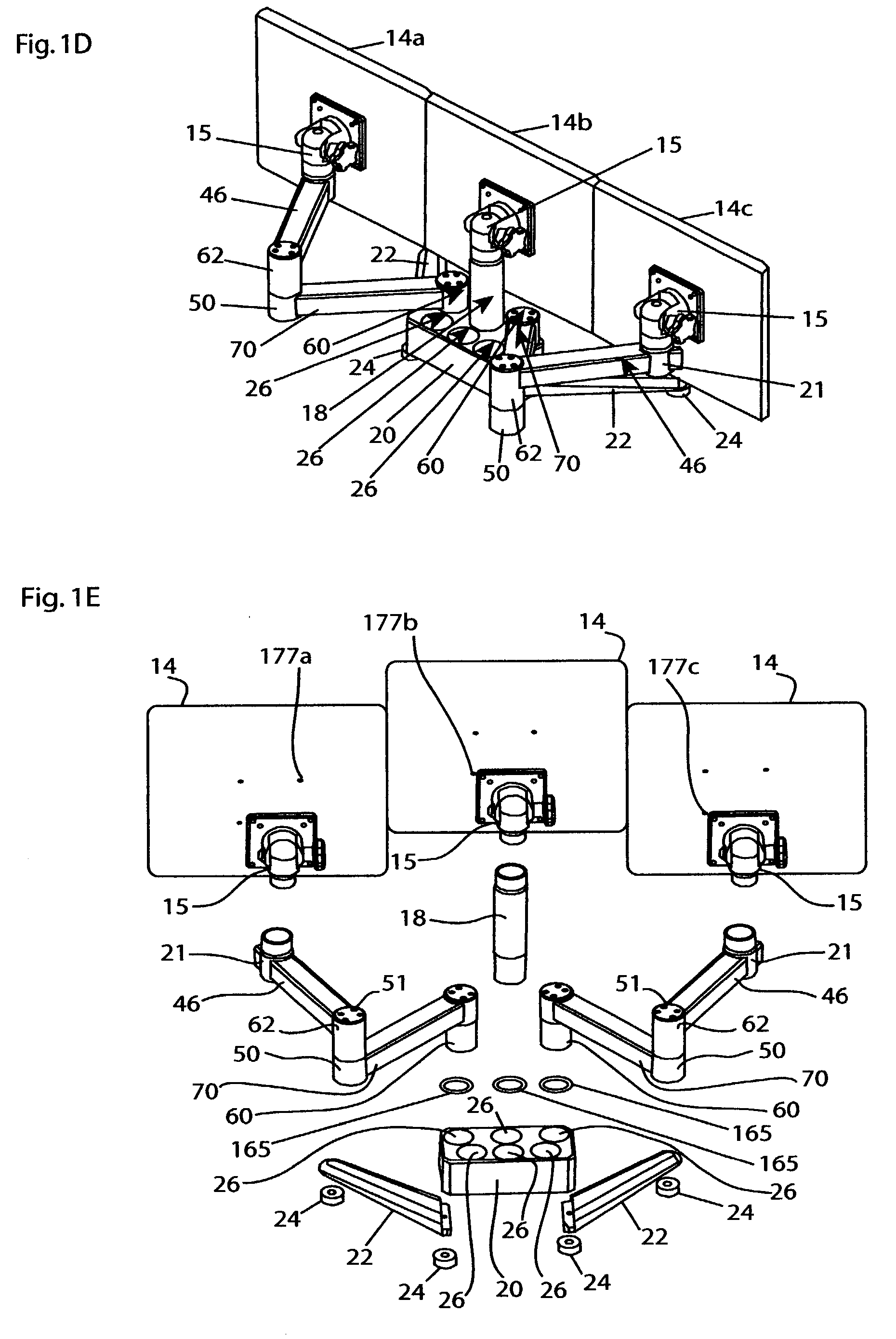 Multiple flat panel display system