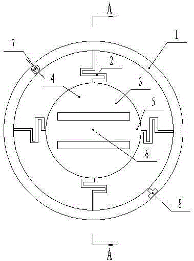 Angular acceleration detector based on resonant light tunneling effect and detecting method