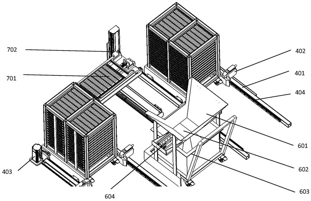 Automatic feeding and discharging device for cylindrical workpieces